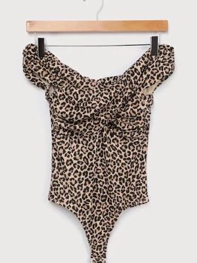 Lulu's Leopard Print Girls One-Piece Bodysuit - Brown & Black